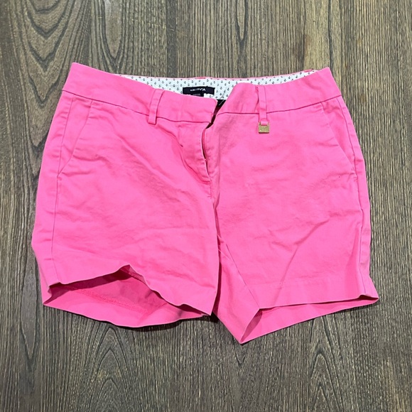 Nautica Shorts Chino Bermuda Flat Front Mid Rise Cotton Stretch Pink Size 4 - Picture 1 of 7